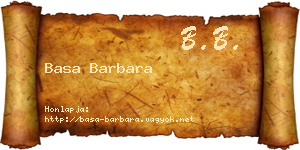 Basa Barbara névjegykártya